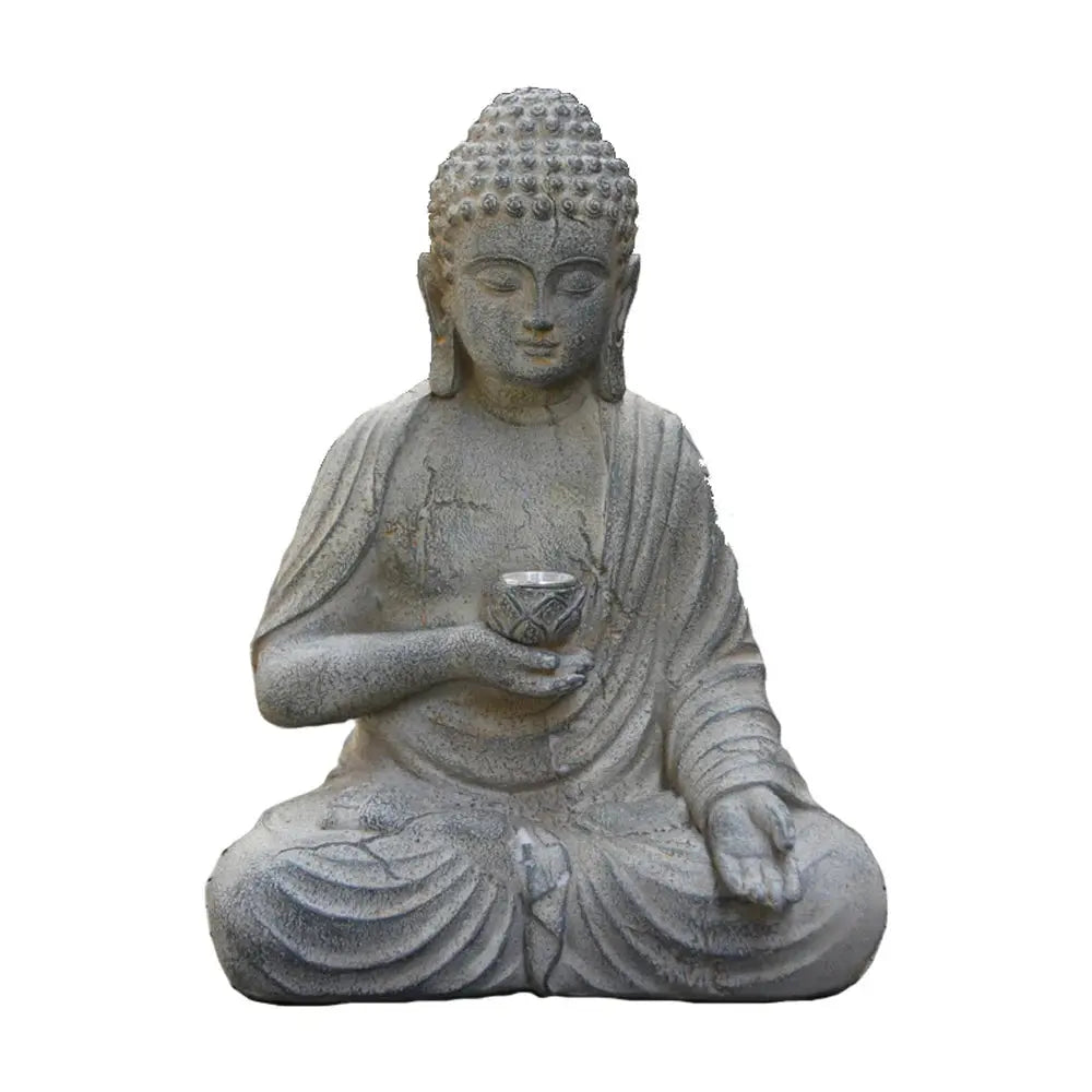 Resin Solar Buddha Statue — alternate product view 1