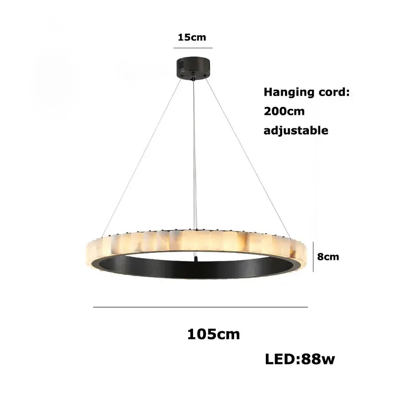 Golden Black Marble Luxury Hanging Lamp — alternate product view 8