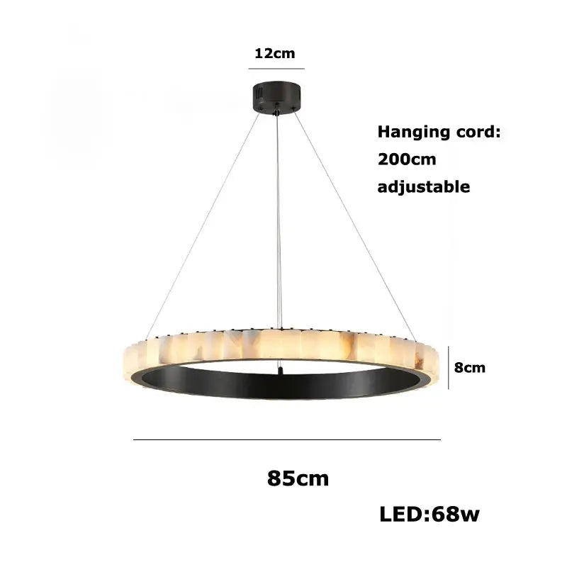 Golden Black Marble Luxury Hanging Lamp — alternate product view 7