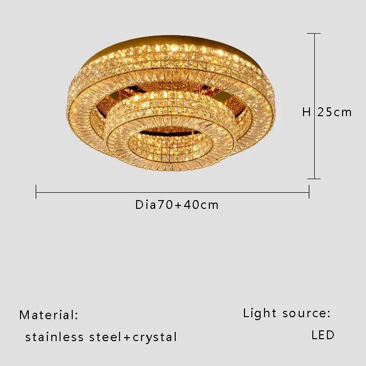 Modern Two Tier Crystal Luxury Ceiling Lights — alternate product view 6