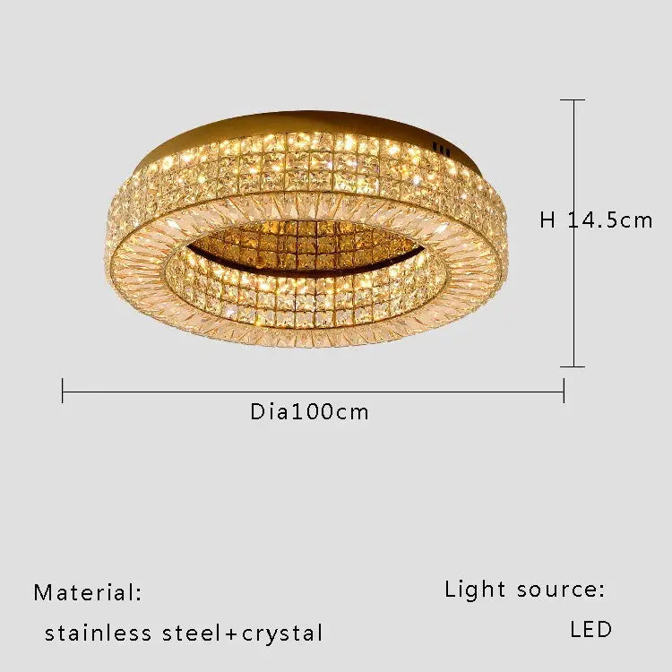 Modern Two Tier Crystal Luxury Ceiling Lights — alternate product view 17