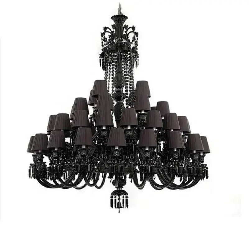 Villa Hotel Luxury Black Crystal Chandelier — alternate product view 1