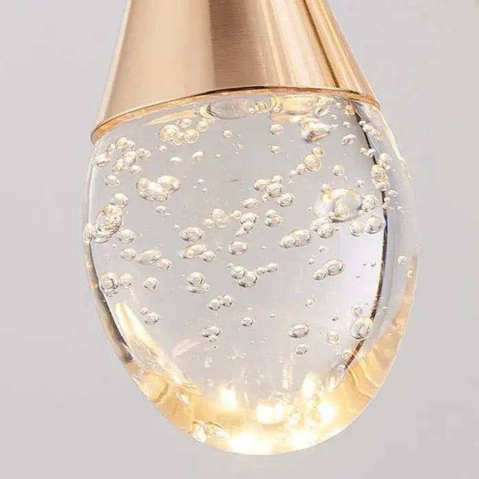 Luxury Crystal Staircase Chandelier | Modern Long Hanging LED Foyer Light — alternate product view 4