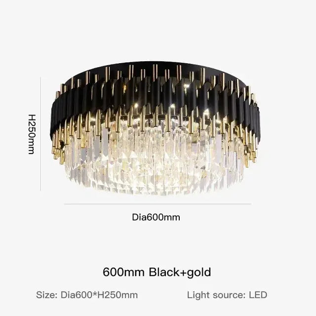 Modern Ceiling Black Crystal Chandelier — alternate product view 8
