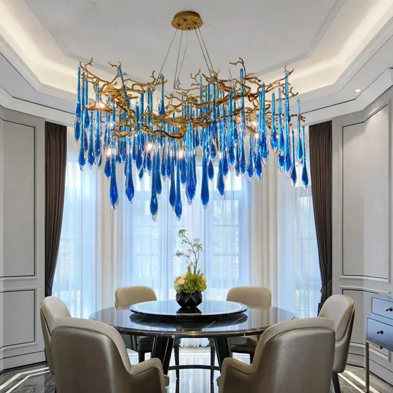 Luxury Royal Blue Crystal Lighting — alternate product view 2