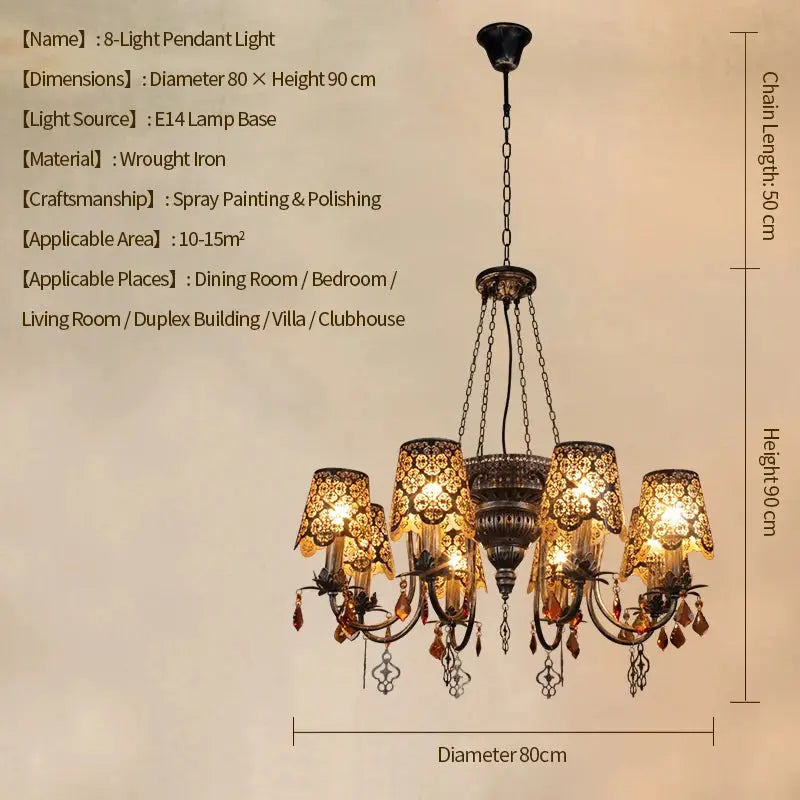 American European Style Antique Chandeliers — alternate product view 6