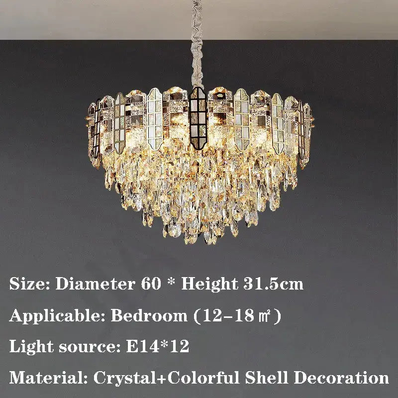 Nordic Bedroom Crystal Chandelier — alternate product view 9