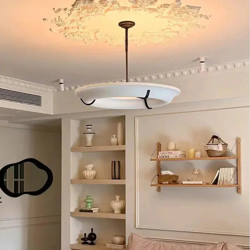 American Retro Alabaster Ring Chandelier — alternate product view 1