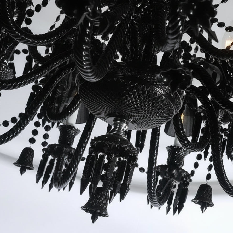 Villa Hotel Luxury Black Crystal Chandelier — alternate product view 3