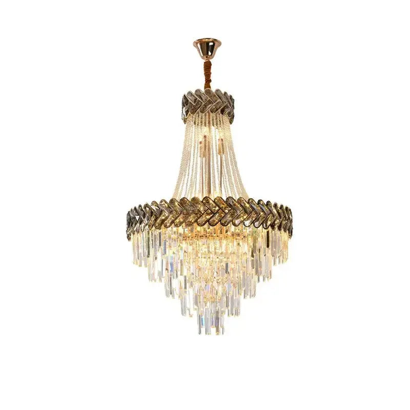 2025 Luxury Duplex Villa Crystal Chandelier — alternate product view 1