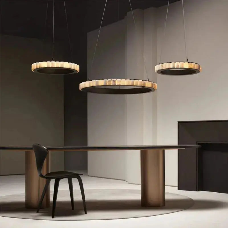 Golden Black Marble Luxury Hanging Lamp — alternate product view 3