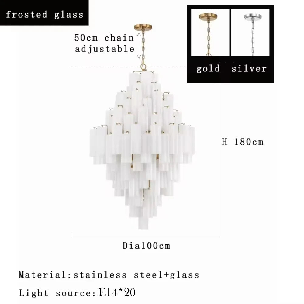 Lucera Murano-inspired Mixed Glass chandelier, product gallery image 10 of 13