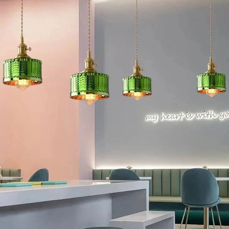 Green Glass Scandinavian Pendant Lights — alternate product view 4