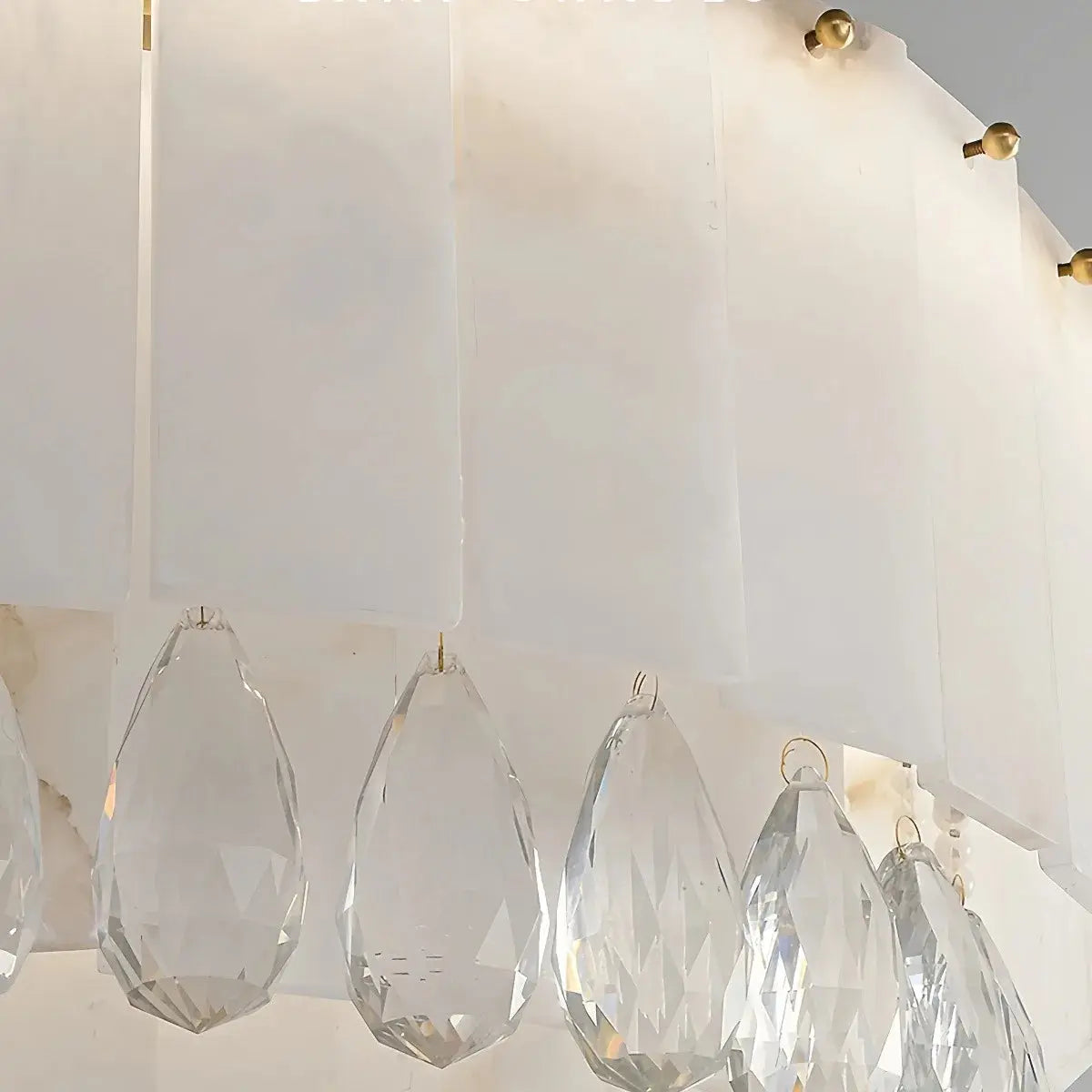 Villa Lobby Dining Living Room Alabaster Hanging Lamp — alternate product view 5
