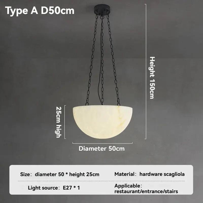 White Artistic Marble Chandelier For Dining Room — alternate product view 8
