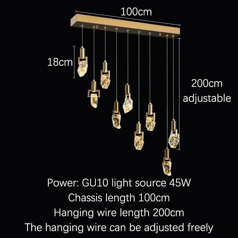 Crystal Staircase Chandelier with Irregular Drops — alternate product view 16