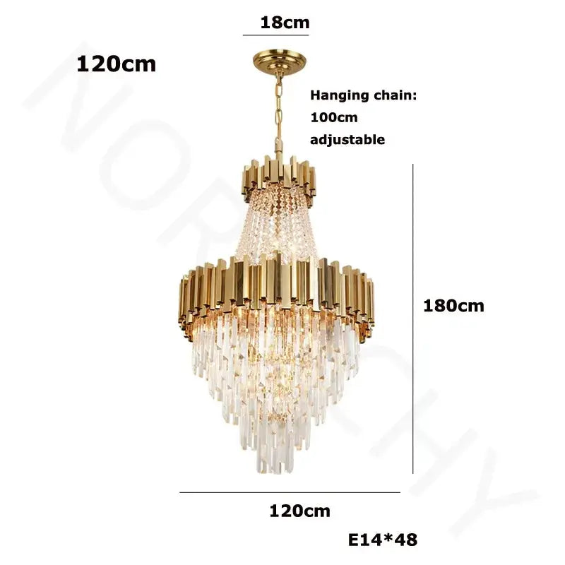 Lustre Suspension Staircase Luxury Chandelier — alternate product view 15