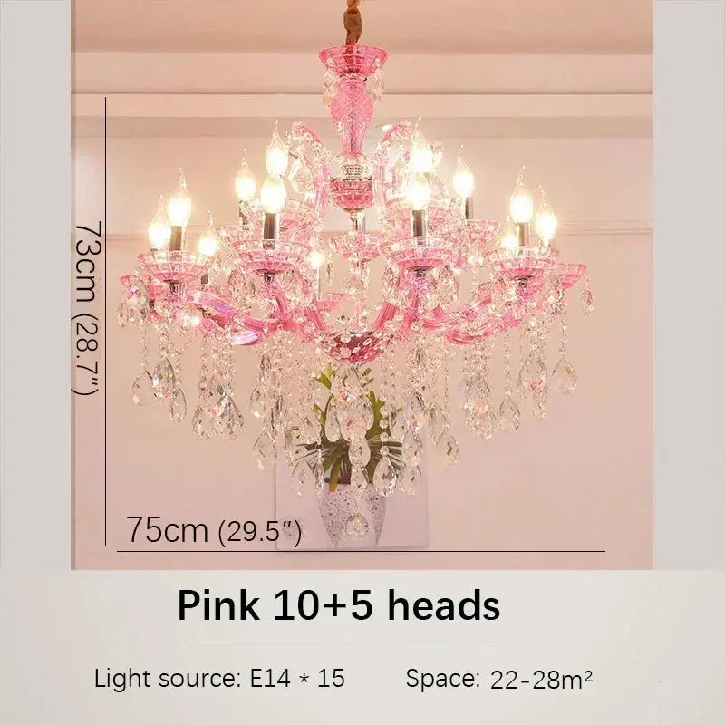 Red Luxury Crystal Chandelier — alternate product view 8