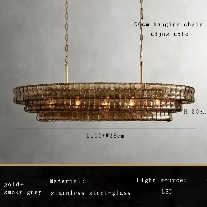 2026 Luxury Glass Dining Room Chandelier — alternate product view 5