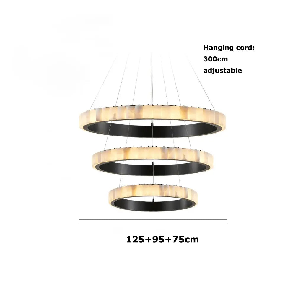 Golden Black Marble Luxury Hanging Lamp — alternate product view 12