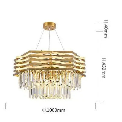 Modern Crystal Hanging Chandeliers Fixture — alternate product view 7