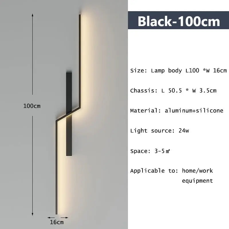 Minimalist Line Strip Wall Lamp — alternate product view 12