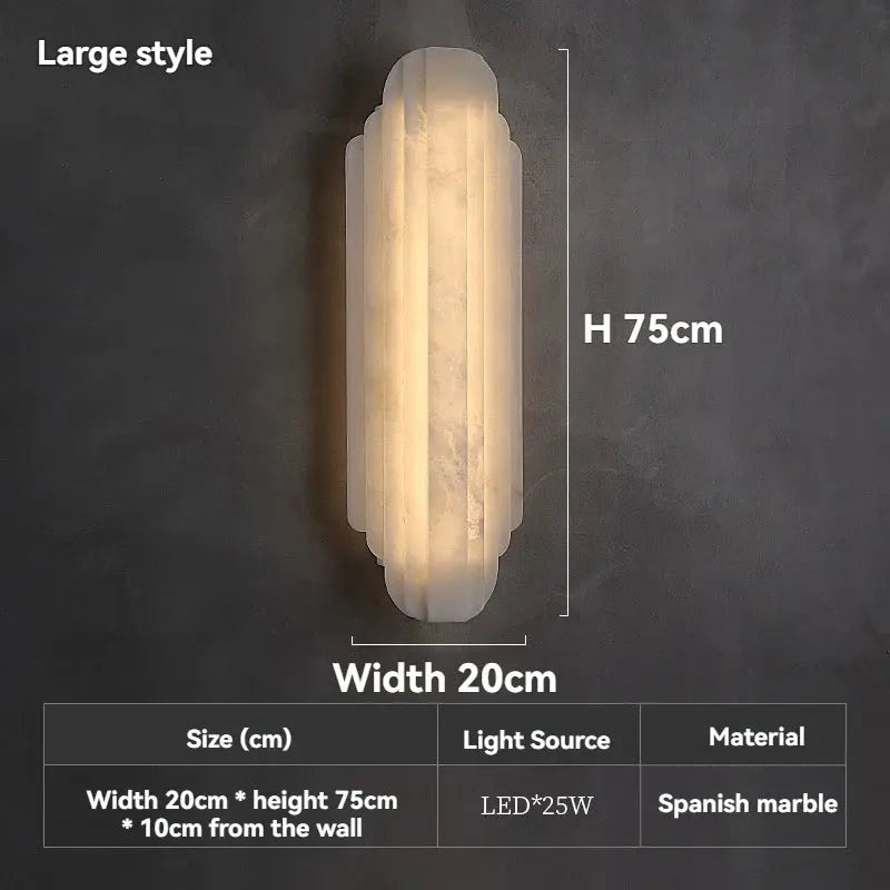 Luxury Wall Alabaster Designer Lamp — alternate product view 8