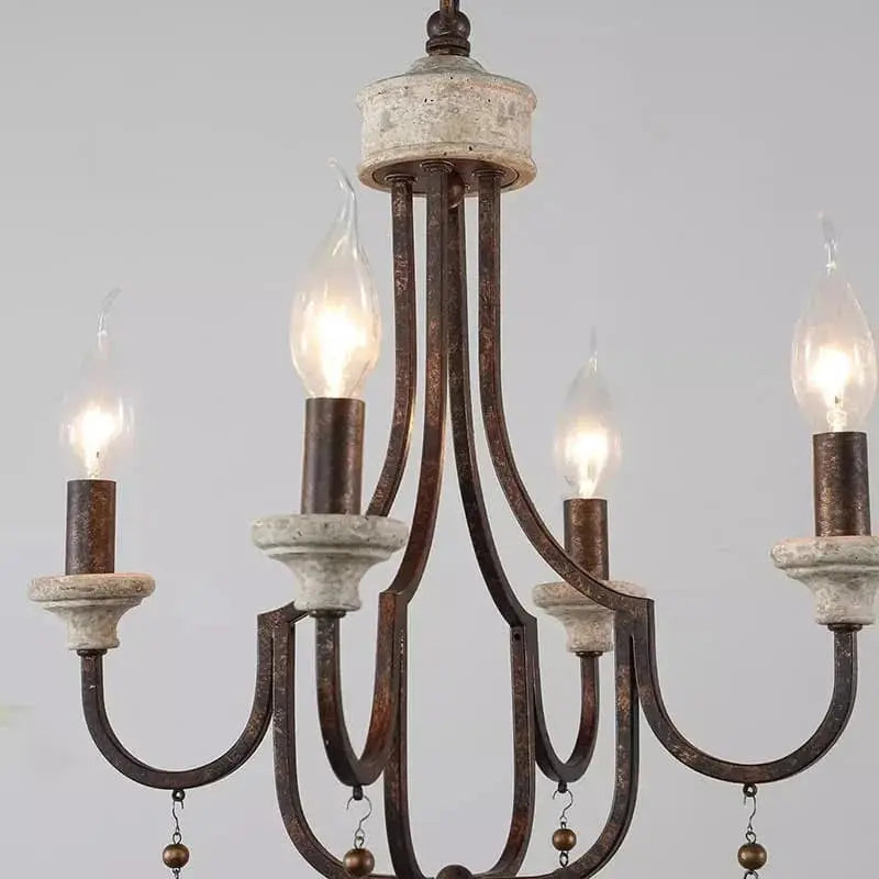 Grey French Rustic Chandelier — alternate product view 2