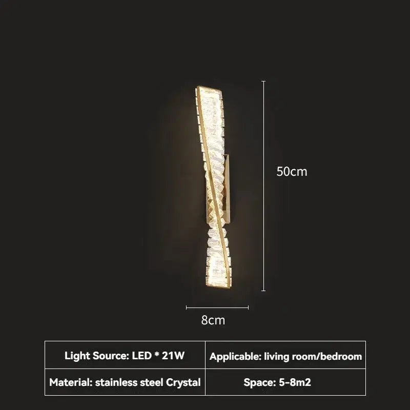 Luxury Italian Crystal Wall Sconce — alternate product view 7