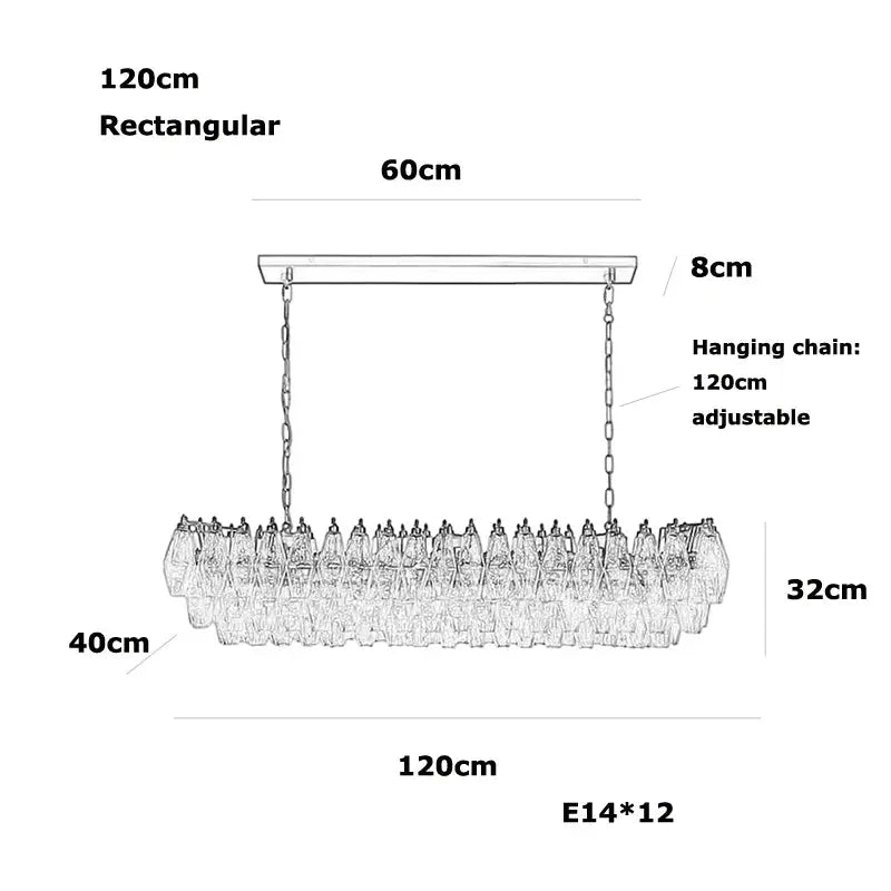 Glass Art Dining Room Chandelier — alternate product view 11