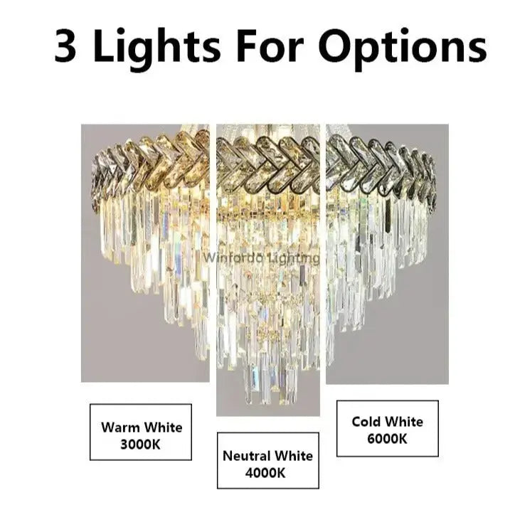 2025 Luxury Duplex Villa Crystal Chandelier — alternate product view 6