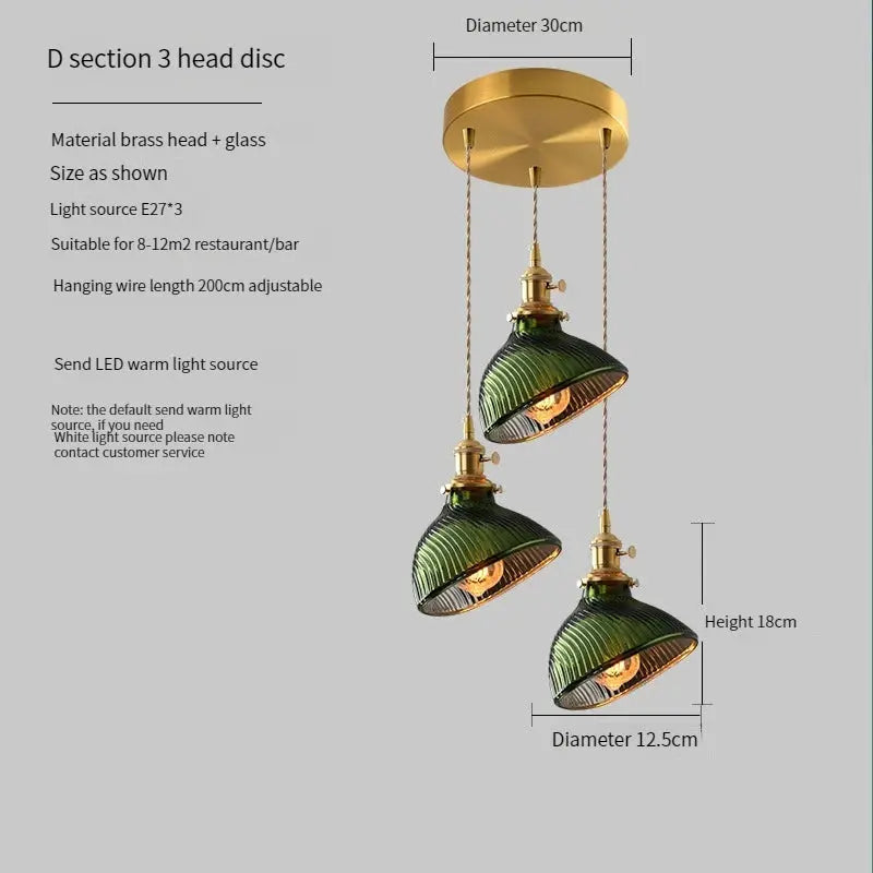 Green Glass Scandinavian Pendant Lights — alternate product view 25