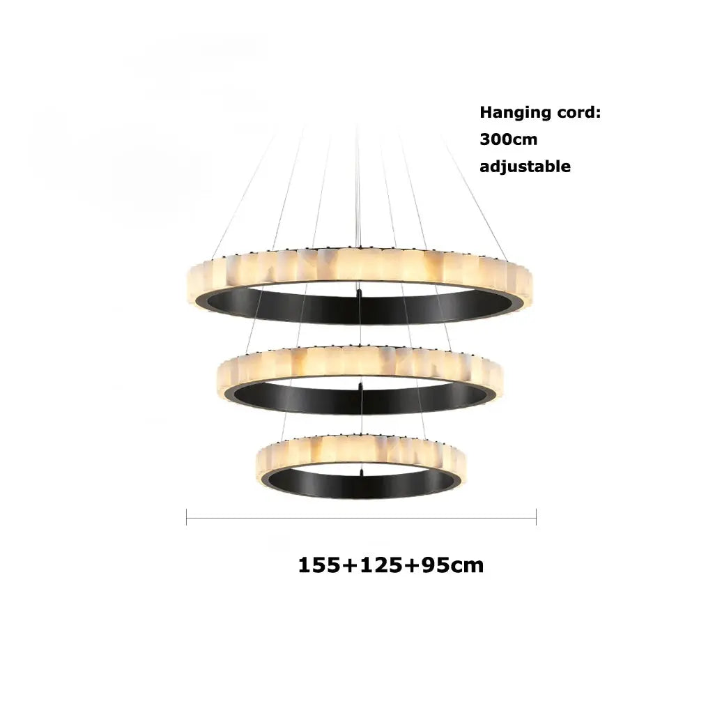 Golden Black Marble Luxury Hanging Lamp — alternate product view 14