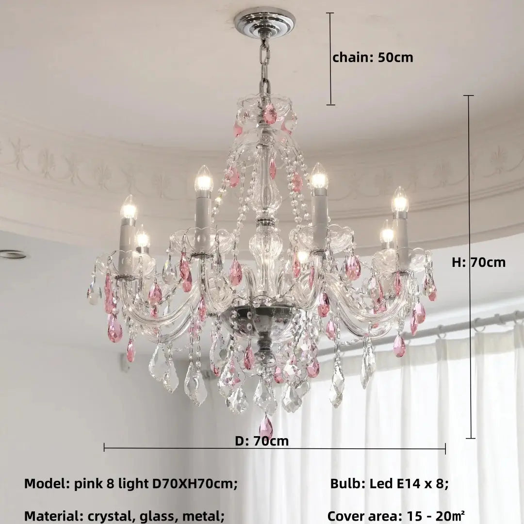 French Blue Crystal Chandelier — alternate product view 13