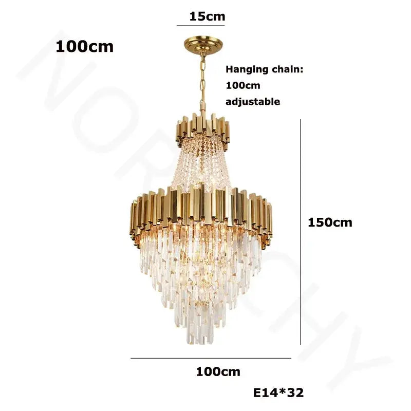 Lustre Suspension Staircase Luxury Chandelier — alternate product view 14