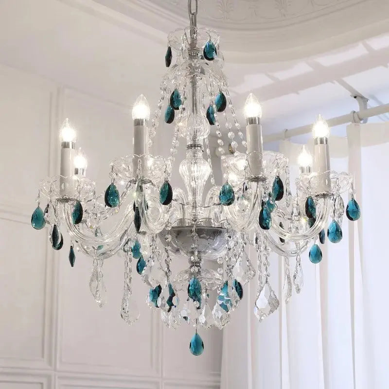 French Blue Crystal Chandelier — alternate product view 3