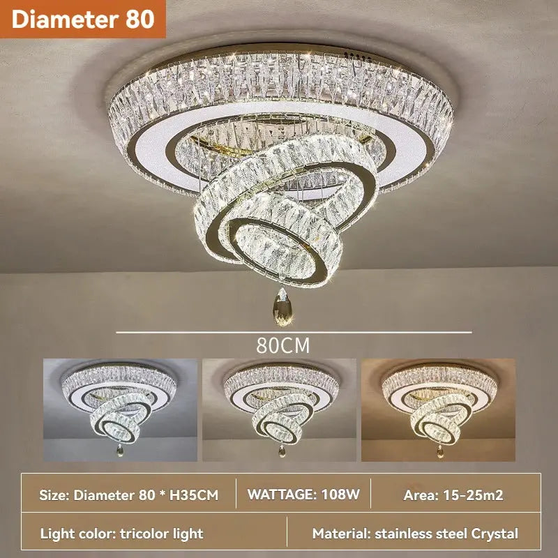 Modern Crystal Luxury Ceiling Light — alternate product view 7