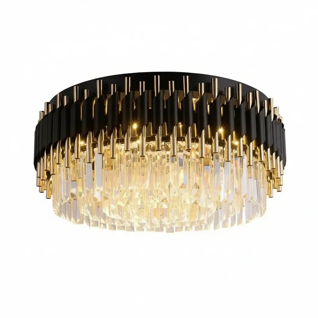 Modern Ceiling Black Crystal Chandelier — alternate product view 1