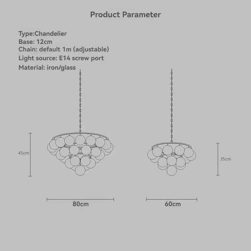 Ashcombe Modern Bubble Chandelier — alternate product view 5