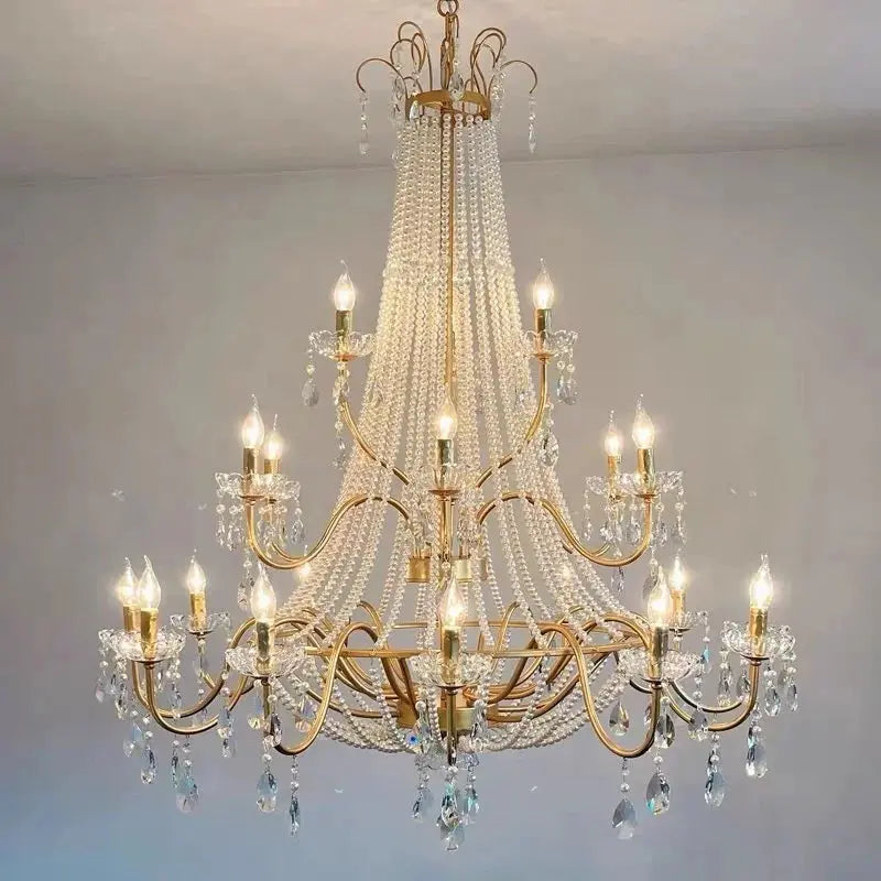 French Design Pearl Crystal Chandelier — alternate product view 5