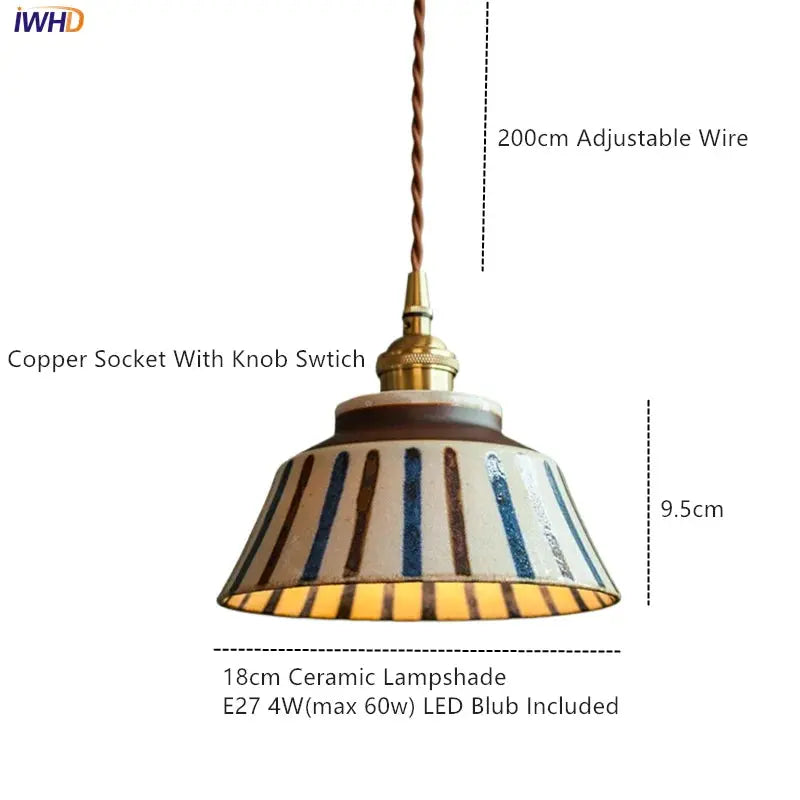 Ceramic Vintage Pendant Light — alternate product view 10