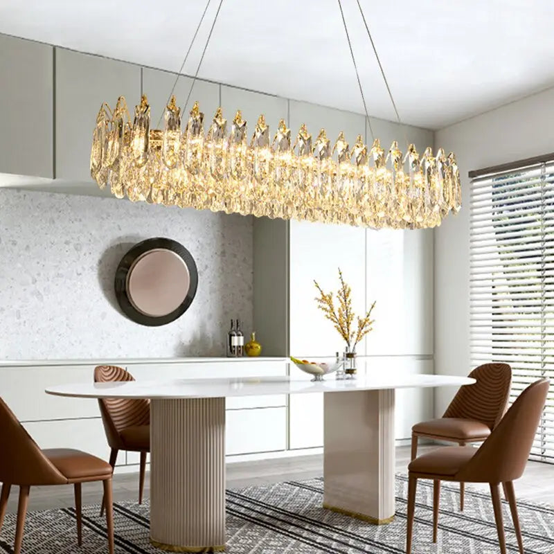 Crystal Modern Design Straight Chandelier — alternate product view 6