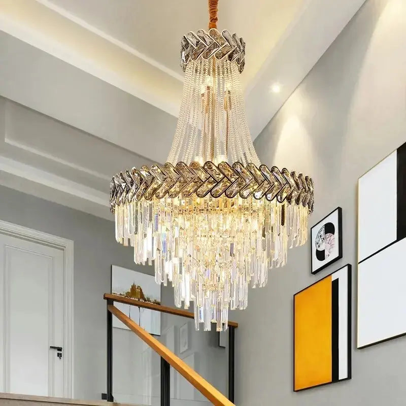 2025 Luxury Duplex Villa Crystal Chandelier — alternate product view 2