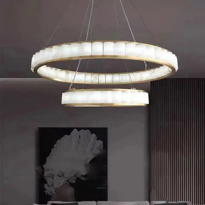 Marble Alabaster Ring Chandelier — alternate product view 3