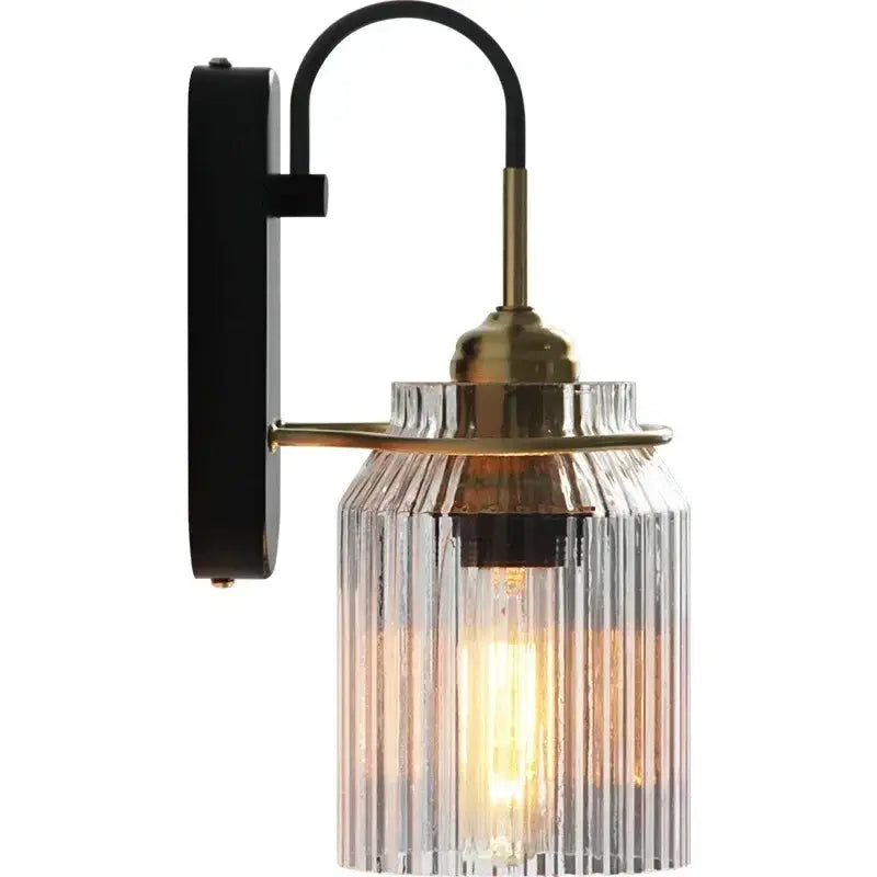 Retro Industrial Style Bedroom Glass Wall Lamp — alternate product view 1