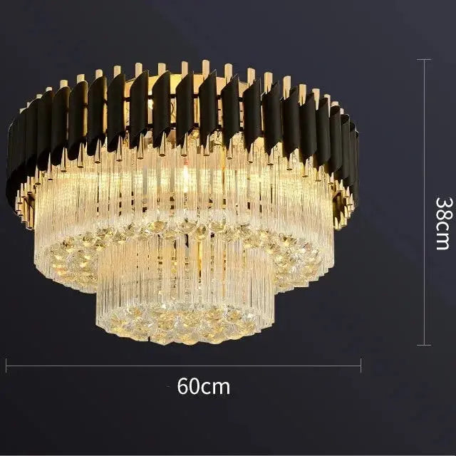 Modern Ceiling Black Crystal Chandelier — alternate product view 9