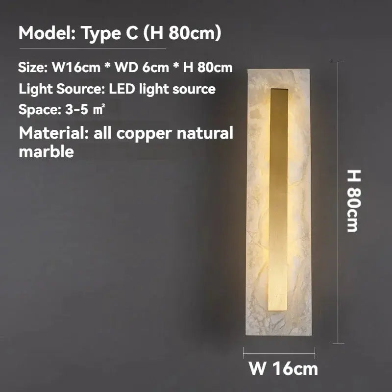 Gold Marble Wall Bedroom Lamp — alternate product view 8