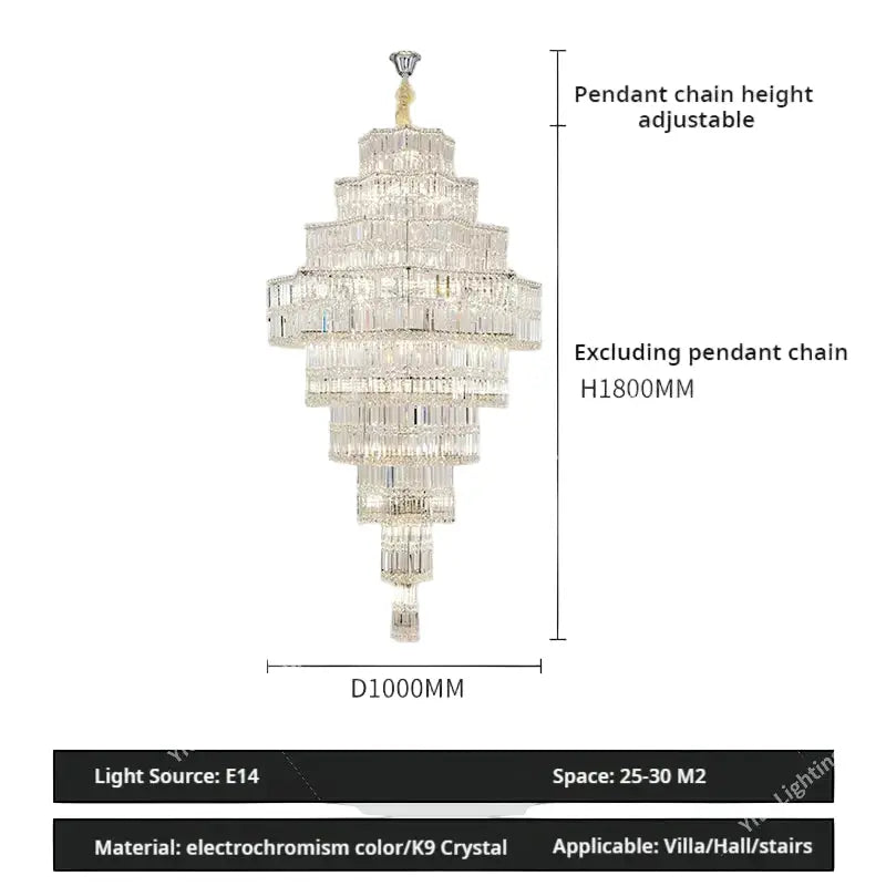 Large Chandelier Duplex Modern Mezzanine Villa — alternate product view 13