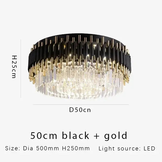 Modern Ceiling Black Crystal Chandelier — alternate product view 7