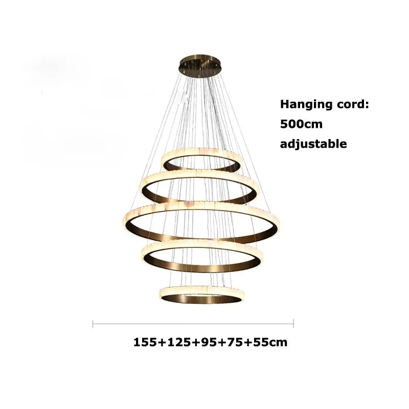 Golden Black Marble Luxury Hanging Lamp — alternate product view 19